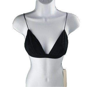 NWT Line & Dot Basic Triangle Bralette, black, Size Small